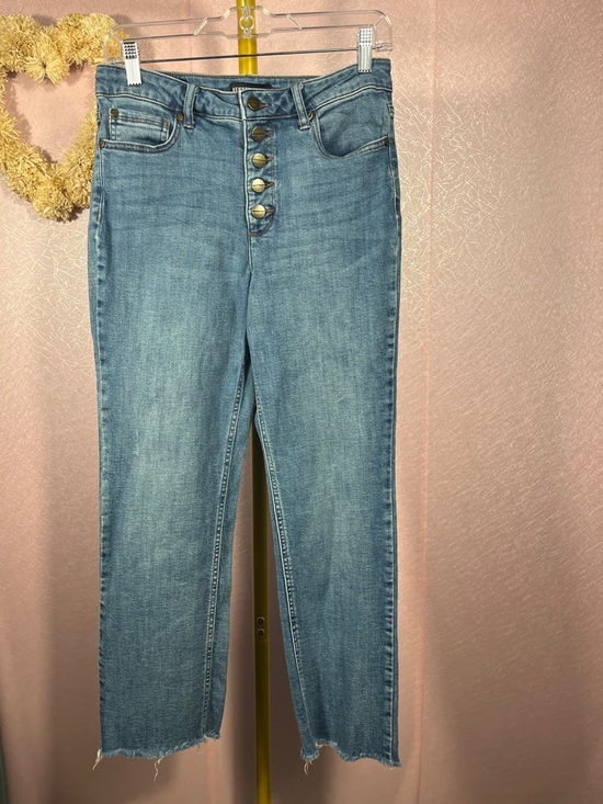 Kenneth Cole Denim - Kenneth Cole Light Blue Straight Leg Button-Up Jeans